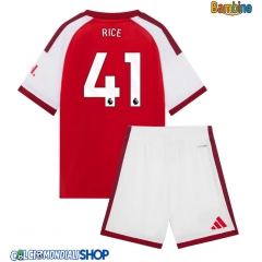 Maglie da calcio Arsenal Declan Rice #41 Prima Maglia Bambino 2026-27 Manica Corta + Pantaloni corti)